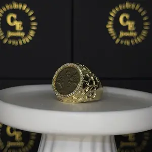 CEJEWELRY 1pc Brand New Centenary Adjustable Ring in Style Nugget - Fashion Accessory for Women or men