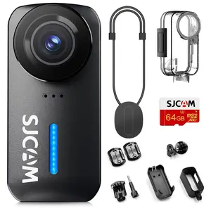 SJCAM C110Plus 4K Magnetic Combo with 64G Card, POV Pocket Action Camera,170° FOV Video, 6-Axis Stabilization,Mini Body Camera, Waterproof, Wearable cam for travel sport,Built-in Mic for Vlogging,Helmet Mount