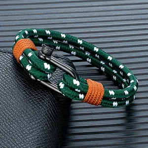 High Quality Nylon Bracelet for Men Women Inspired Woven Accessory U-shape Clasp Perfect for him Unique Lifeguard Gift