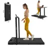 OVER SELF Unisex 2-in-1 Collapseable Walking Pad Treadmill for Home, Handrail, Remote Control, Remote Speed Dial, 2.5HP Low-Noise Motor, 6.2 MPH, 300LBS Capacity, 42in Length, Compact Portable Gym Stuff for Getting in Shape