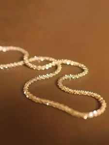 1pc Fashion High-end Ladies Single-layer Necklace, Sparkling and Shiny Clavicle Chain, Minimalist Chain, Suitable for Daily and Party Wear, Exquisite Gifts for Women, Fashion Gifts, Exquisite Jewelry Gift