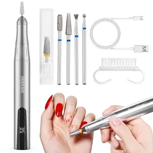 Beetles Electric Nail Drill, 35 Adjustable Speeds Portable Nail File for Acrylic Gel Nails Professional Efile Nails Drill Kit with Bits Dust Brush Manicure Pedicure Tools for Home Salon Use Cordless Nail Drill