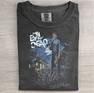 The Evil Dead Movie T-shirt, Vintage Horror Movie T-shirt Menswear Top