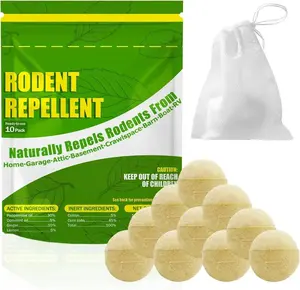 ECOH 10 Pack Peppermint Oil Rodent Repellent Non-Toxic 100% Plant-Based Long Lasting Safe for Humans and Pets 10 Pack Coverage