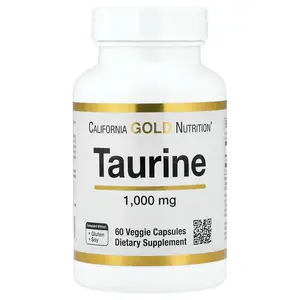 California Gold Nutrition Taurine, 1,000 mg, 60 Veggie Capsules