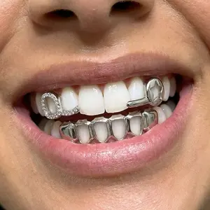 Trendy Rhinestone Hip-Hop Grillz, Star Heart Design, Street Style Tooth Decoration, Fashionable Dental Accessory, Tooth Gem