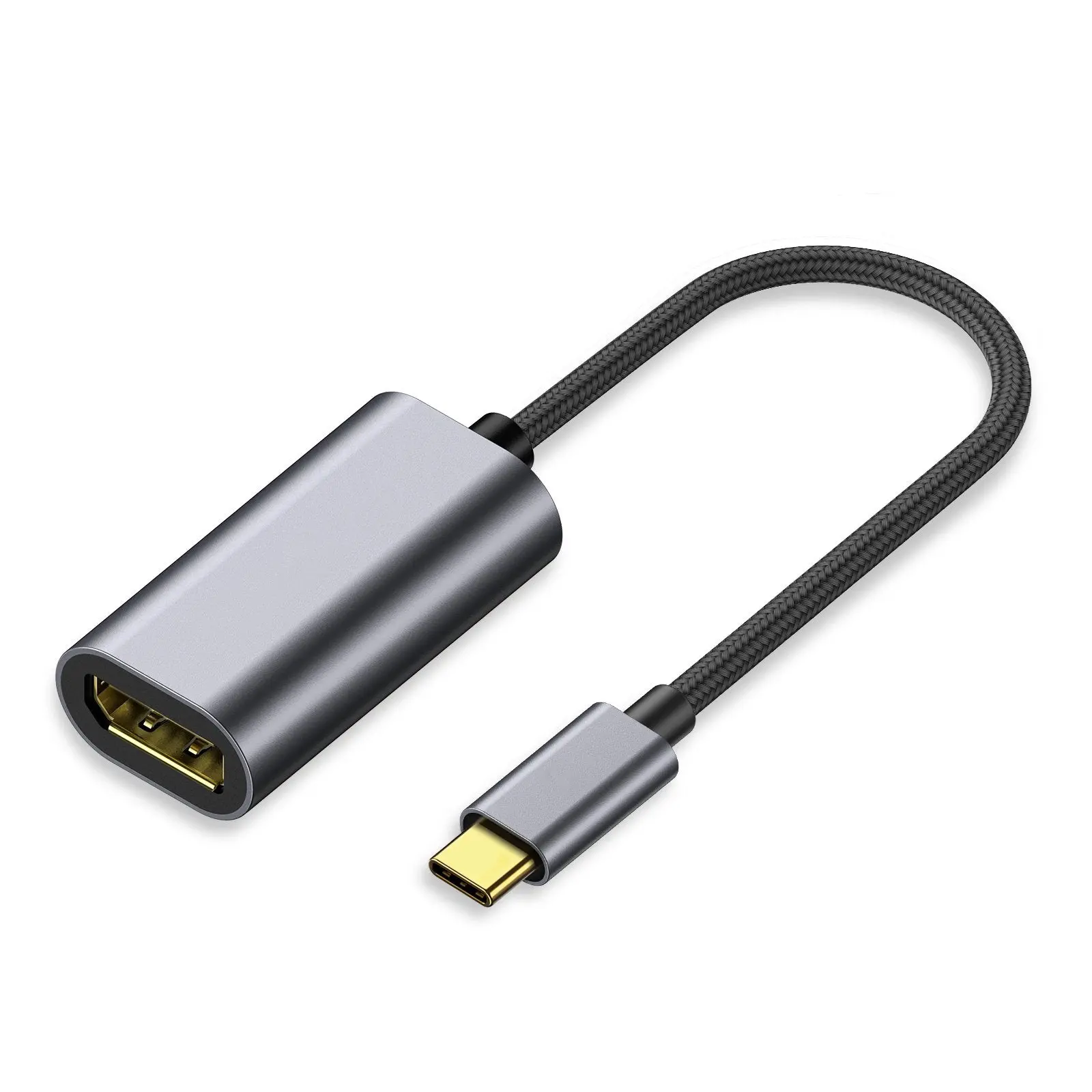 USB C to HDMI Adapter 4K@30Hz, Plug & Play Type-C to HDMI Converter, Ultra-Durable Thunderbolt 3 to HDMI Cable for MacBook Pro Air, iPhone 15 Pro Max, iPad, Dell XPS, HP, for Office & Home Movie
