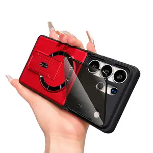 For Samsung Galaxy S26 S25 S24 S23 Ultra S25 FE Shockproof  Magnetic Multifunctional Lens Protection Case with Invisible Stand & Camera Protection