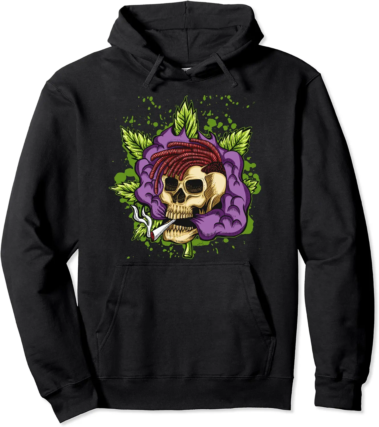 Urban Purple Kush Joint Smoking Skull 420 Marijuana T-shirt Pullover Hoodie - Viqarfaroo Shop 33B0BQX1Z7QC