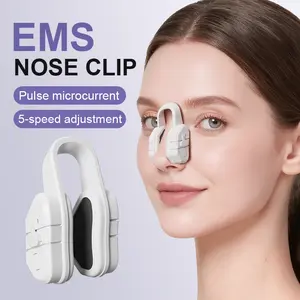 Portable EMS Silicone Facial Nose Beauty Massager, Adjustable Lightweight Nose Shaper, Compact Rechargeable Battery 5-Mode Gentle Daily Device for Home, Ideal Women's Holiday Gift,summervibes
