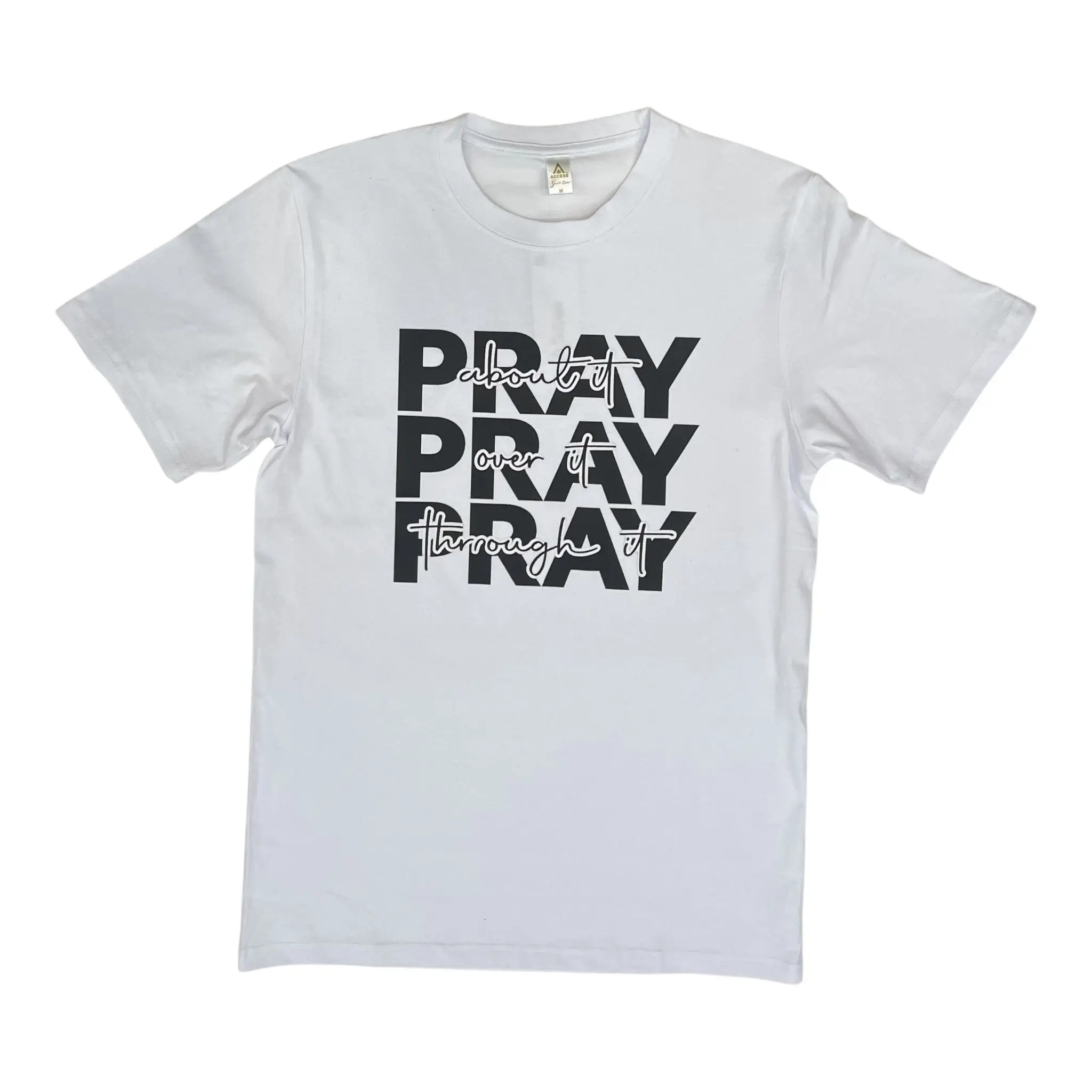 JC120425 - Pray about it, over it, Through it Regular-Fit Graphic T-Shirt