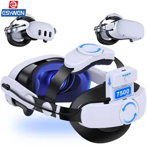 ESYWEN Head Strap with 7500mAh Rechargeable Battery Compatible with Meta Quest 2, Double Knob Comfortable Head Strap for Meta/Oculus Quest 2, Enhanced Support & Comfort Head Strap Accessories