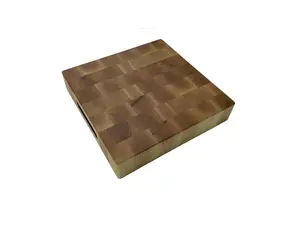 Maple End Grain Cutting Board Wooden Chopping Block for Kitchen Use | 10"x10"x2"