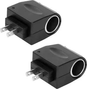 2 PCS AC to DC Converter, 220V to 12V 500mA Car Cigarette Lighter Socket Adapter, Universal Plug & Play Socket Adapter AC/DC Power Inverter for Most Vehicle Electronics