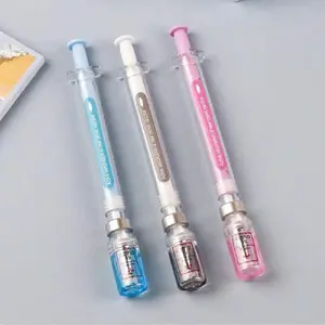 Creative Syringe-Shaped Gel Pen, 3 Counts Portable 0.5mm Multi-purpose Writing Pen, Modern Funny Writing Pen, Unique Pens for Students Office Workers, Writing Markers Supplies, Office Stationery & Supplies