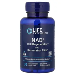 Life Extension NAD+ Cell Regenerator™ and Resveratrol Elite™, 30 Vegetarian Capsules Life Extension NAD+ Cell Regenerator™ and Resveratrol Elite™, 30 Vegetarian Capsules