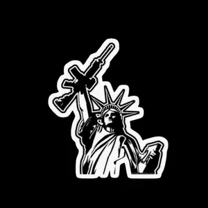 Statue of Liberty with Rifle Sticker – Patriotic Tactical Decal, Freedom Fighter Vinyl, Second Amendment Support