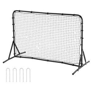 6x4 Ft Soccer Rebound Trainer Net For Practice And Training - Double-Sided Rebounder, Portable Practice Net For Shooting And Passing Drills, Ball Control, Solo Practice, Durable Steel Frame And Weather-Resistant Net