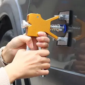 This paintless dent repair tool kit, which does not include hot glue sticks, is suitable for repairing dents on car and motorcycle bodies. It allows for easy dent repair and is an essential tool for DIY enthusiasts.