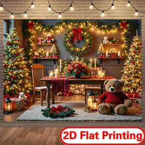2D Polyester Flat Printing Backdrop Banner with Backdrop Picture, Summer Party & Backyard BBQ Festive Party Decorations Banners for Home Supplies