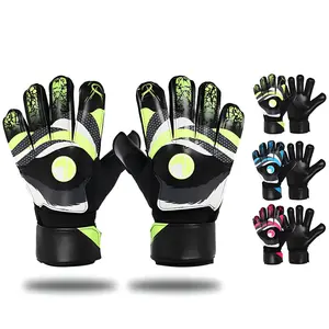 Youth&Adult Goalie Goalkeeper Gloves Strong Grip for Toughest Saves with Finger Protect 4 MM Latex for Splendid Protection Prevent Injuries