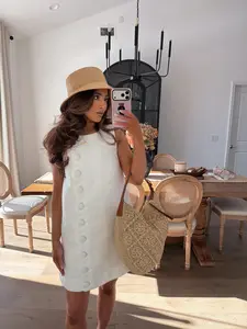 Seaside Scallop Mini Dress