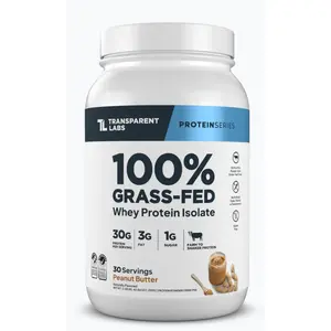 Transparent Labs Grass-Fed Whey Protein Isolate — 28g Protein, Clean Ingredients