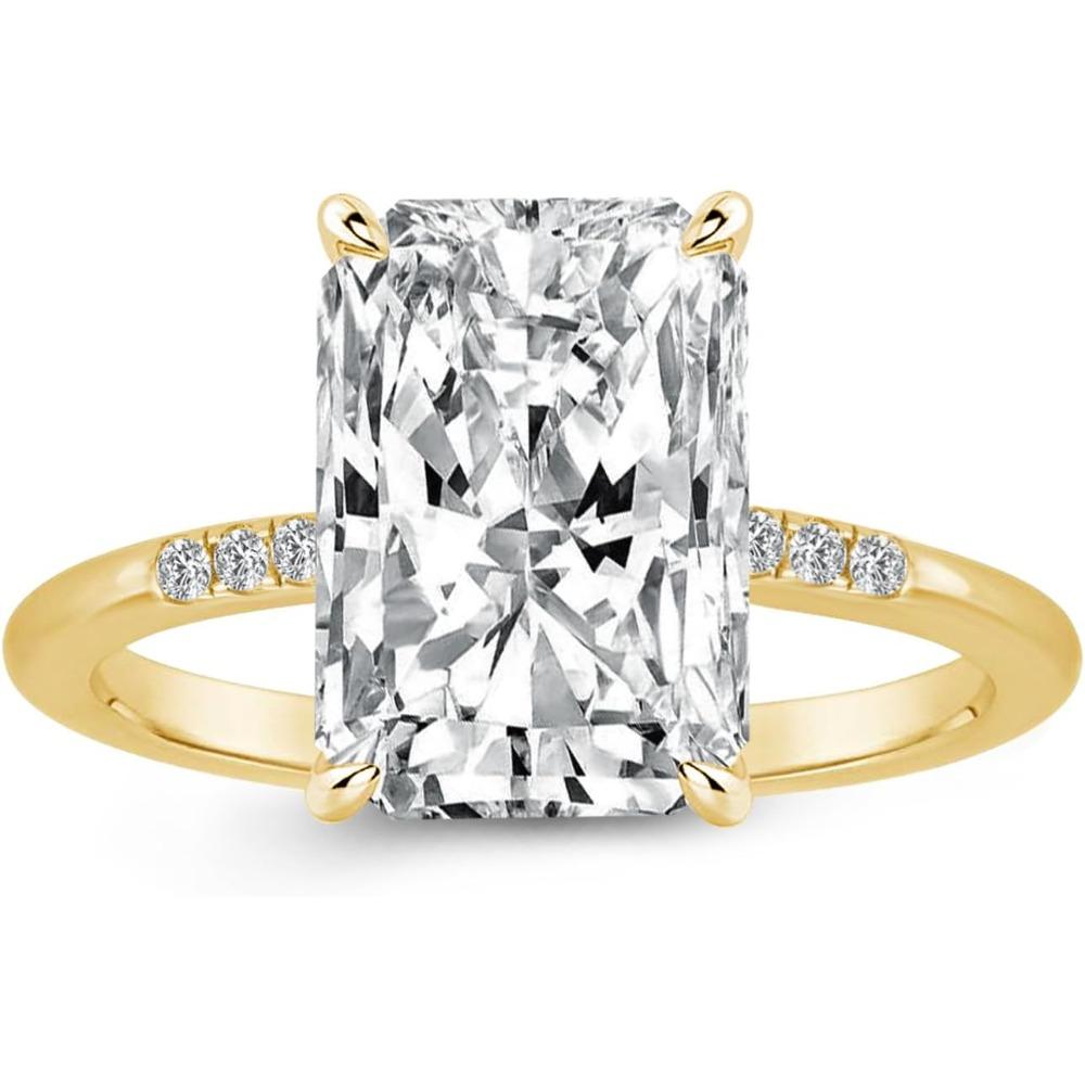 1PC S925 Silver 7x9mm 3.0CT Big Solitaire Ring Lab Moissanite D-VVS1 Excellent Cut High End Elegant Luxury Valentine Engagement Gift