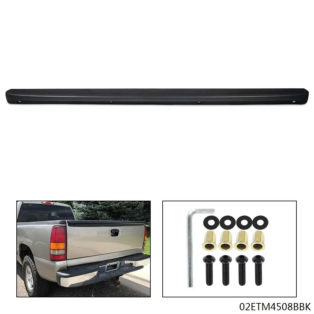 Black Tailgate Spoiler Cap, Replacement Car Accessories, Auto Parts Accessories For 1999-2007 Chevy Silverado GMC Sierra