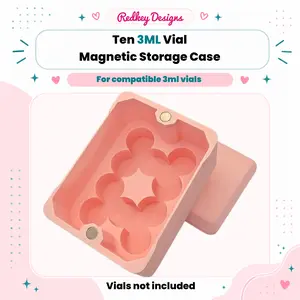 10 Vial 3ml Vial Storage Case with Magnetic Lid | Peptide, Insulin, TRT Vial Organizer