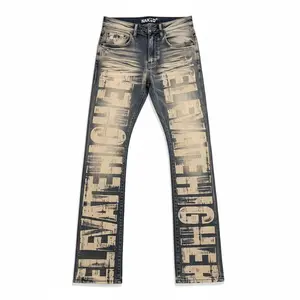 Taker 'All over Print' Premium stretch Stack Denim (Dark Indigo) T4132