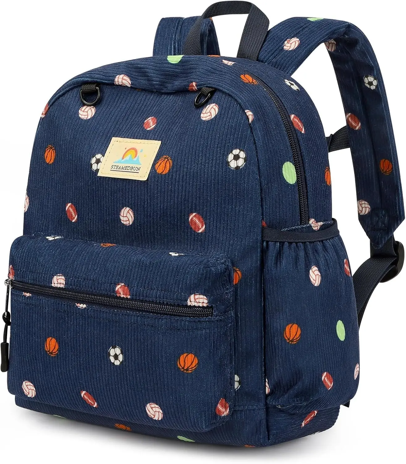 Corduroy Toddler Backpack for Boys 2-4: Kids backpack for Boys Girls - 12 inch Preschool Kindergarten Backpacks