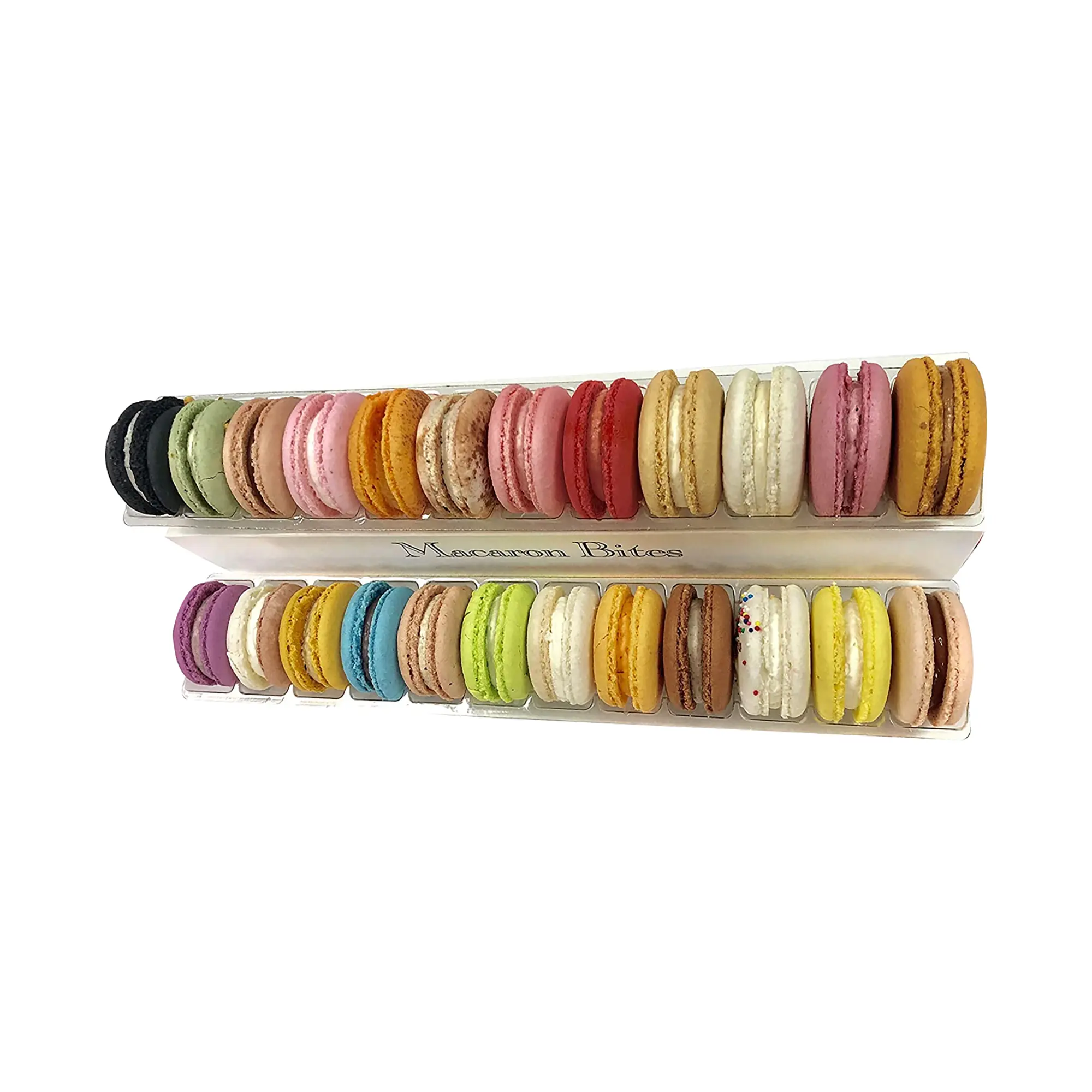 Macaron Bites French Macarons Gift Box - 24 Assorted Cookies with Creamy Exotic Fillings for Special Occasions
