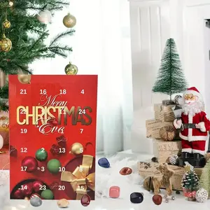 24-Day Christmas Stone Advent Calendar, Contemporary Style, 24 Unique Geological Stones, Daily Discovery, Ideal Gift for Geologists