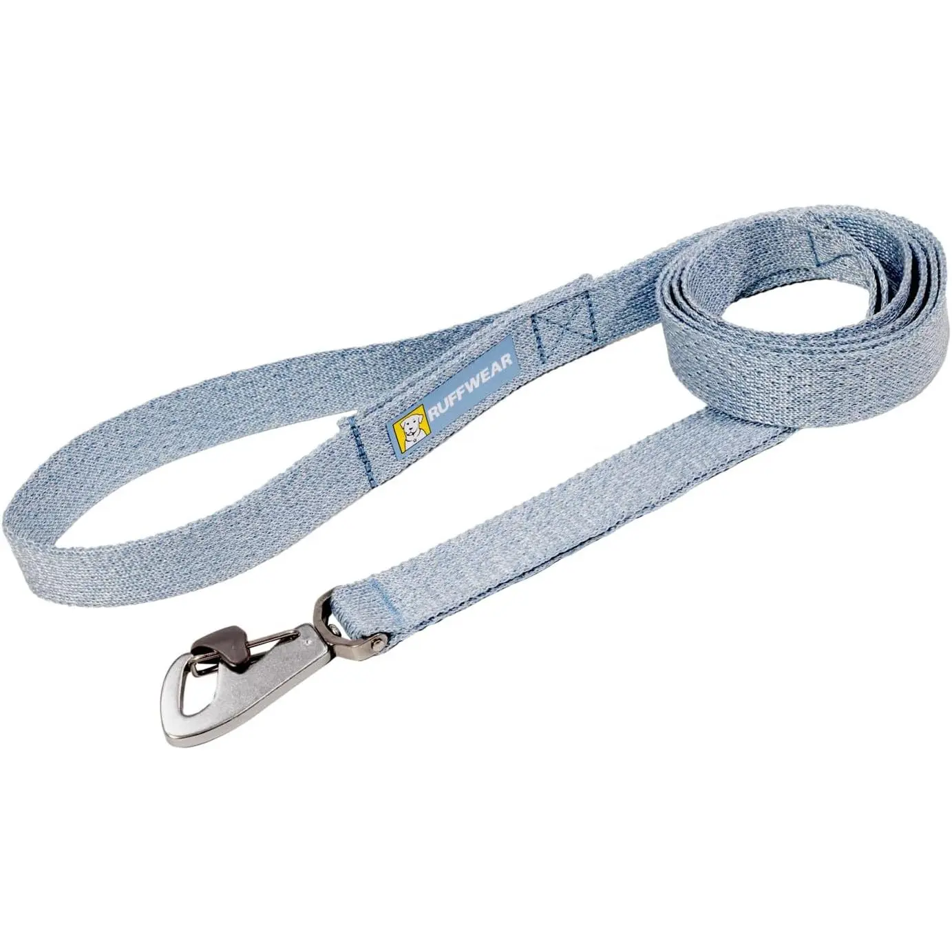 Ruffwear, Front Range Flex Dog Leash, 5 ft Engineered Knit with Soft Hand-Feel, Lightweight Strong Leash with Lockable Clip, Traffic Loop, Accessory Loop for Outdoor Walking, Polar Blue