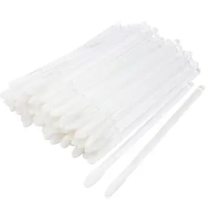 300 Pieces Disposable Lip Brushes Premium Lipstick Gloss Wands Applicator Makeup Tool Kits Clear Handle