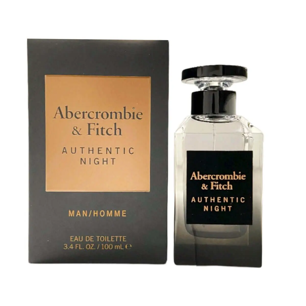 Abercrombie & Fitch Authentic Night Men's EDT Cologne - 3.4 fl oz, Rich Aroma, New In Box, Boxed, Fragrant, Masculine, Packaged Men's Fragrance, Boxed Men's Fragrance