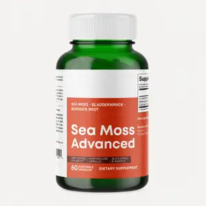 Sea Moss Dietary Supplement Capsules - 1250mg, 60Ct, Irish Moss, Bladderwrack, Burdock Root, Vegan Edible Herbal Supplement