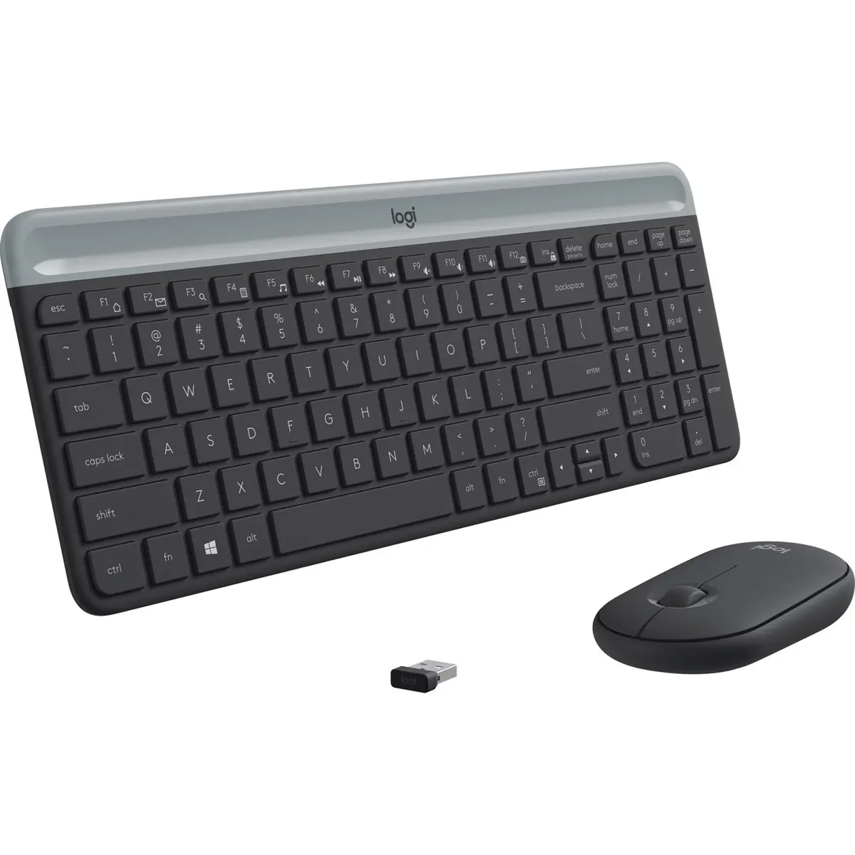Logitech MK470 Compact Slim Wireless Keyboard & Mouse Combo - Compatible with Computers, Ideal for Office Use