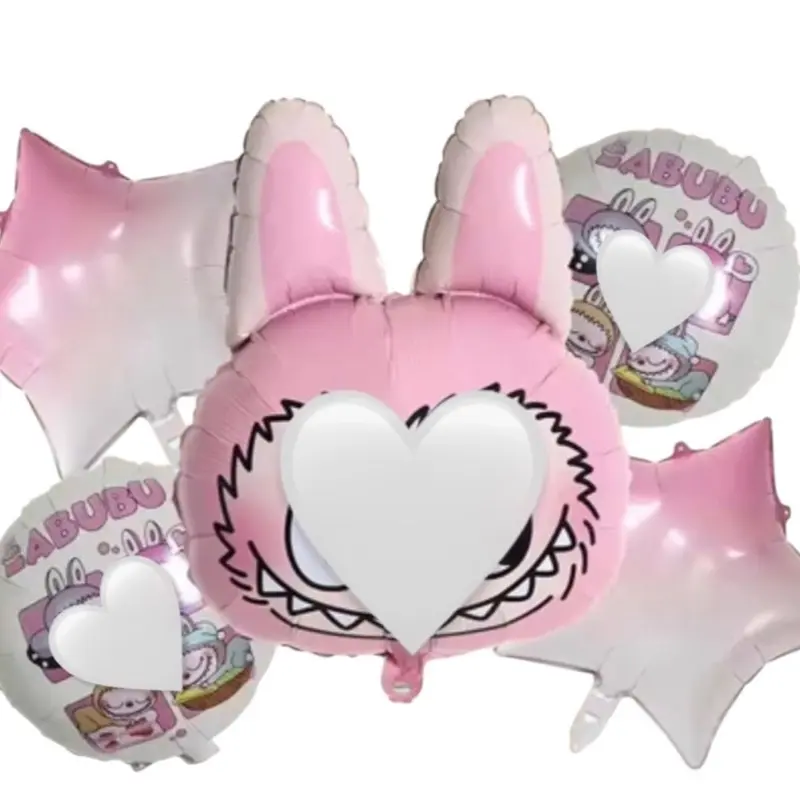 BABUBU Pink  Balloon Bouquet  and Stars for Parties and Celebrations