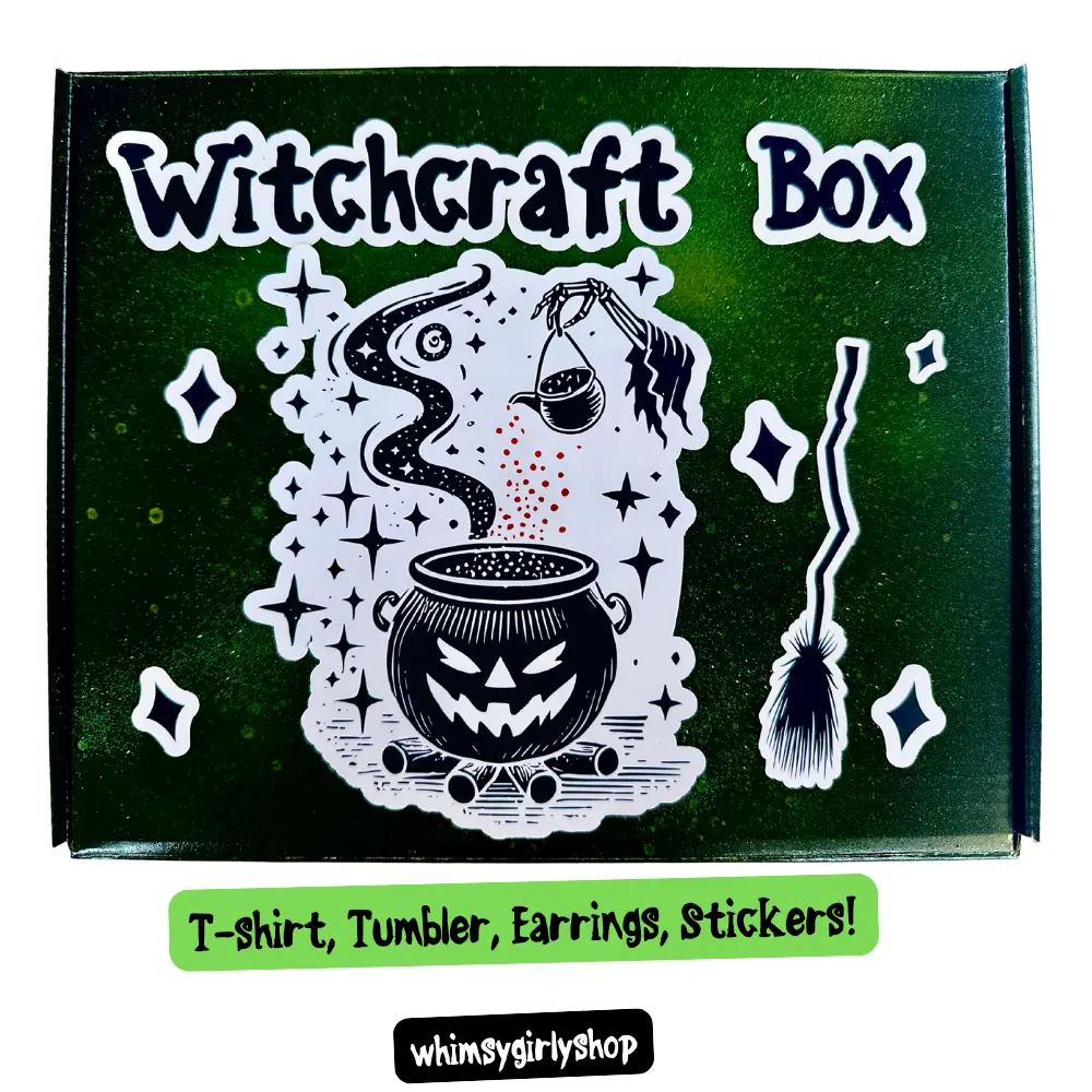 Spooky Witch Halloween Gift Set Box – T-Shirt, Tumbler Cup, Earrings & Stickers OOTD for Women, Party Outfit Set