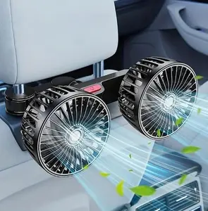 Car Backseat Fan for Backseat Kids, Dual Head Usb Car Headrest Fan for Car Backseat Kids