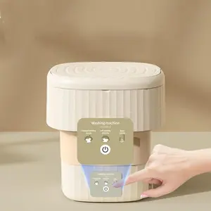Portable Mini Washing Machine, 9L Folding Touch Screen Washing Machine, 3 Modes Portable Mini Washing Machine for Socks, Underwear, Baby Clothes, Lightweight Shirt
