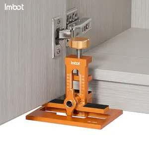 IMBOT 3-in-1 Aluminum Alloy Cabinet Door Installation Assistant with Clamp Set Base & 3 Drill Bits for DIY & Professional Use