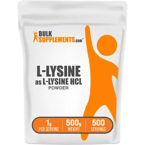 BulkSupplements - L-Lysine HCl Powder - Immune - Healthy Skin - 100g-1kg - 1g per Serving