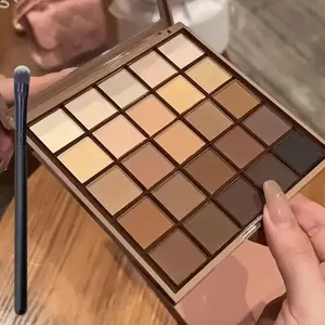 25 Color Eyeshadow Palette, Highly Pigmented Palette, Matte & Glitter Eye Shadows Palette, Shimmering Eye Shadow Makeup Products for All Styles and Occasions, Eye Shadow Palettes, Cosmetic, Neutral Eyeshadow Palette