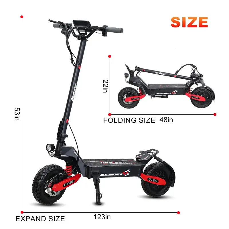 Unisex Utility All-Terrain Off-Roading Electric Kick Scooter - 1200W Motor, 30MPH High Speed, 40-50Miles Range, 3Sec Fold Portable Design, 330LB Load Capacity, Dual Shock Absorption, App Control, Smart Brakes, High Chassis, Universal Height for Commuting,