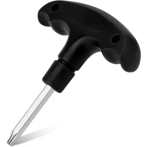 Golf Wrench, Adjustable Golf Tool with Plastic Handle Stainless Steel Golf Driver Tool Golf Wrench for Golf Club Driver Shaft Adapter Tool (Black)