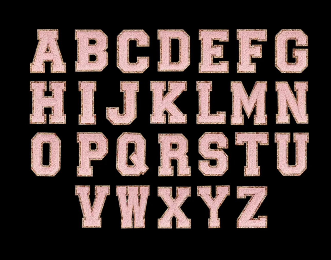 Baby pink Glitter Patches