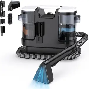 Upholstery Cleaner Machine 600W Motor with 20Kpa Suction, Portable Handheld Carpet Cleaner with Self-Cleaning Long Hose for Pet Stains, Couch, Car Seats and Area Rugs